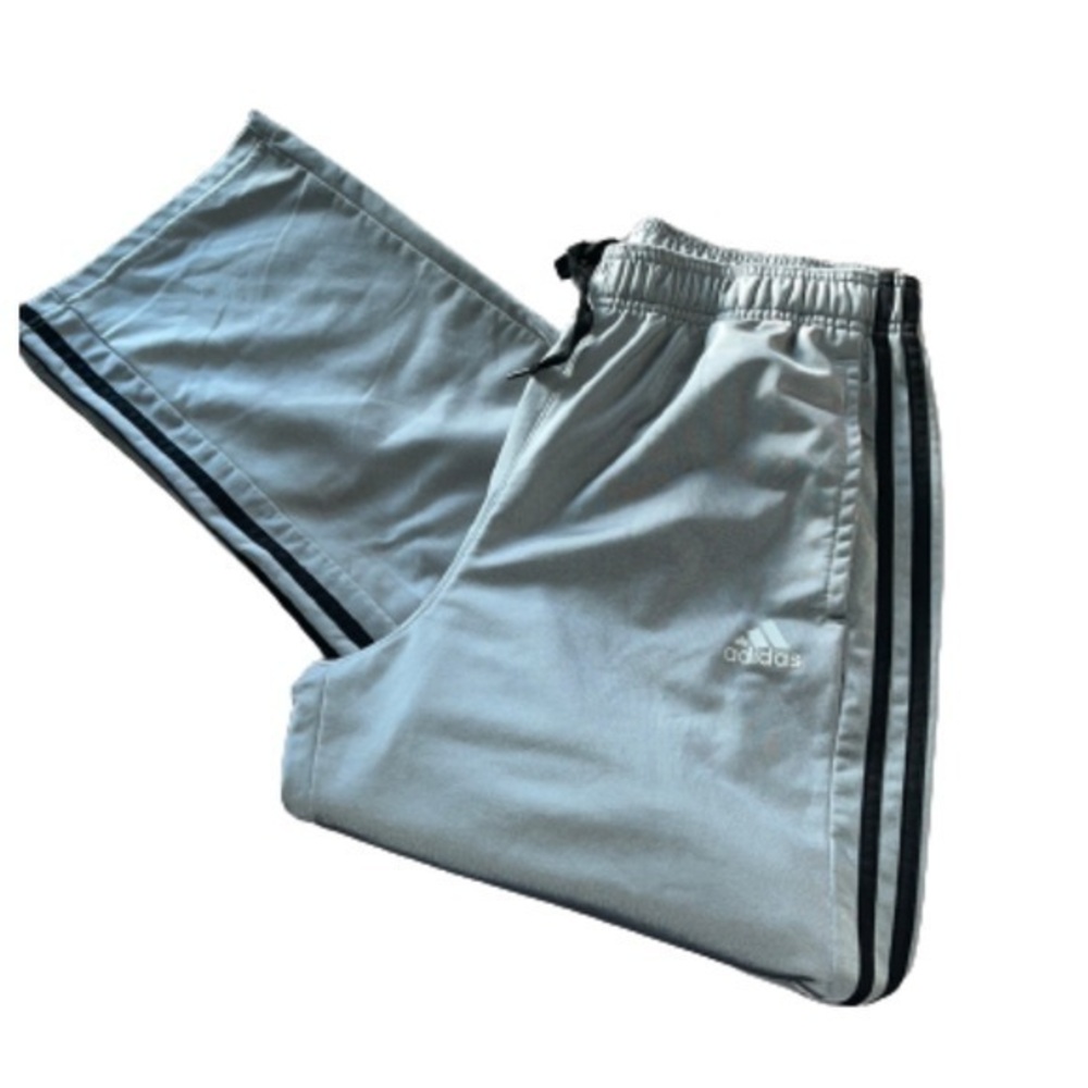 Adidas charcoal gray tricot track pants size L